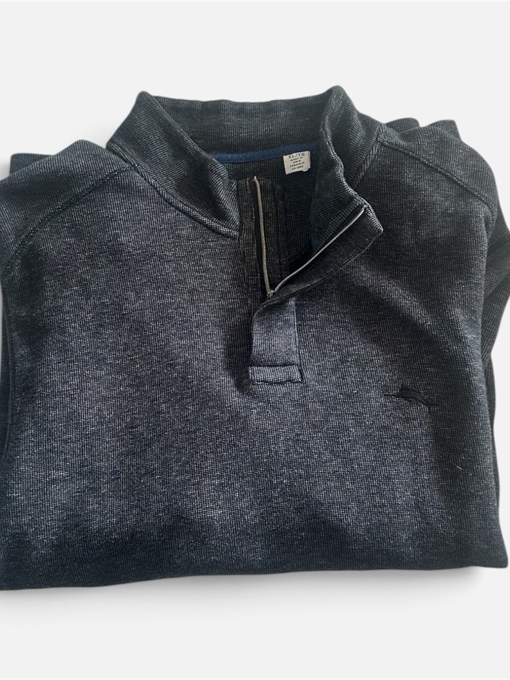 Tommy Bahama Men's Zip-Front Sweater - Charcoal Black